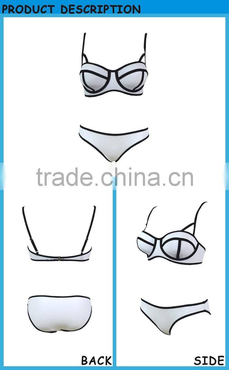 New Style Colorful Sexy Lady Neoprene Bikini