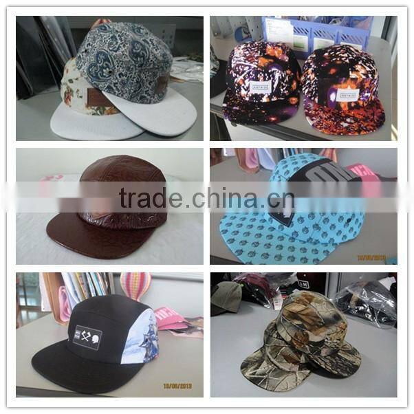 custom leather logo 5 panel hat cap beautiful hats for girls