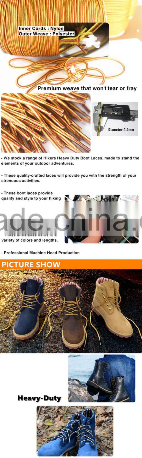 Customized Strong Round Fireman Military Boot Laces Manufacturer Provide Custom Service