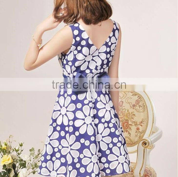 Nice Flower Printing Prom Skirt Summer Dresses