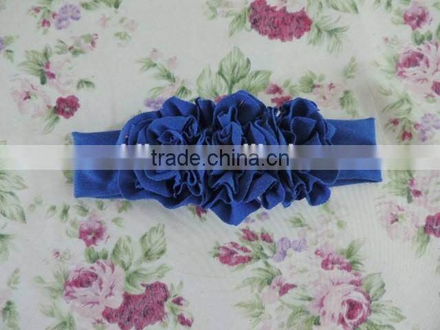 2016 Baby flower headbands wholesale infant cotton hair band Baby headwear flower hair elastic headbands for babies