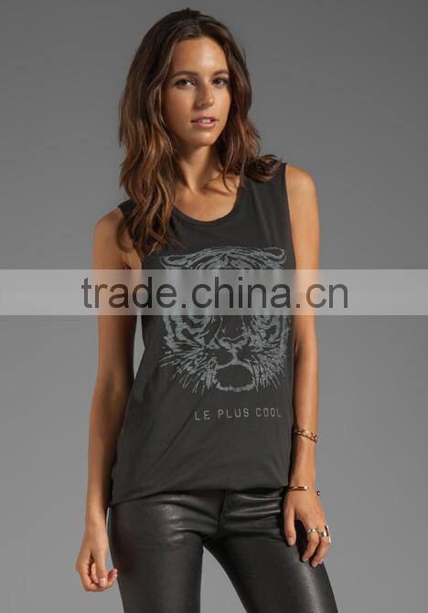 custom size tank top in black