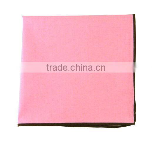 contrasting border pocket square