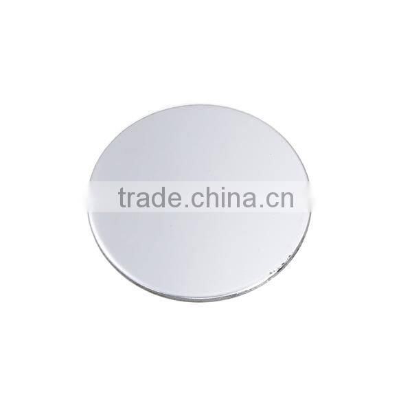 Stainless Steel Embellishments Round Silver Tone