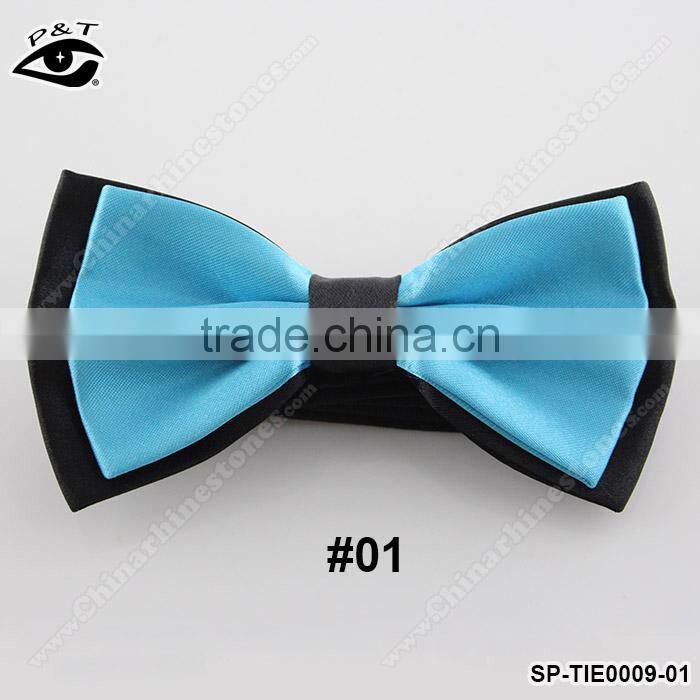 12.5x6.5CM fancy polyster bow tie British Style Solid Bowtie for Bridegroom Wedding Dress