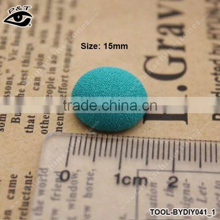 15MM 500pcs mixed colors chiffon fabric covered snap buttons for clothing jewelry