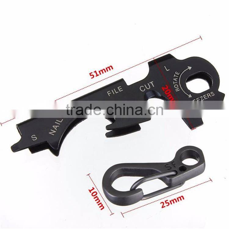 2017 New Arrival 8-in-1 Keychain Gadget Utility Key Ring EDC Multi-function Pocket Tool Survival Hot Sale