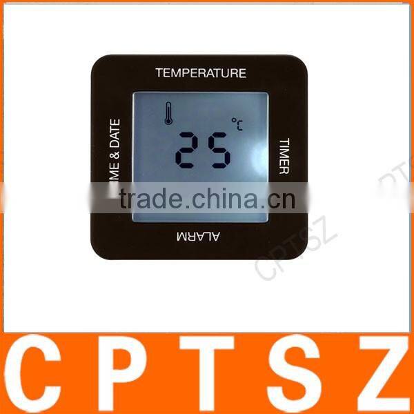 Multi-functional Digital 4 Sided Rotating Alarm Clock Timer Calendar Display Time Date Temperature