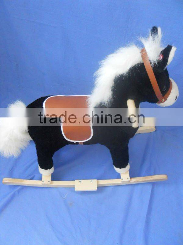 factory supply fashionable plush rocking horses toys