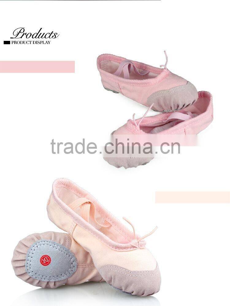 Standard Girls Baby Kids Ballet Slippers Wholesale Split Soft Sole Ballet Dance Shoe Red Black White Beige Pink