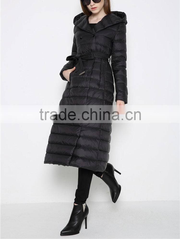 Black Windbreak Ultra Light Women Down Jackets