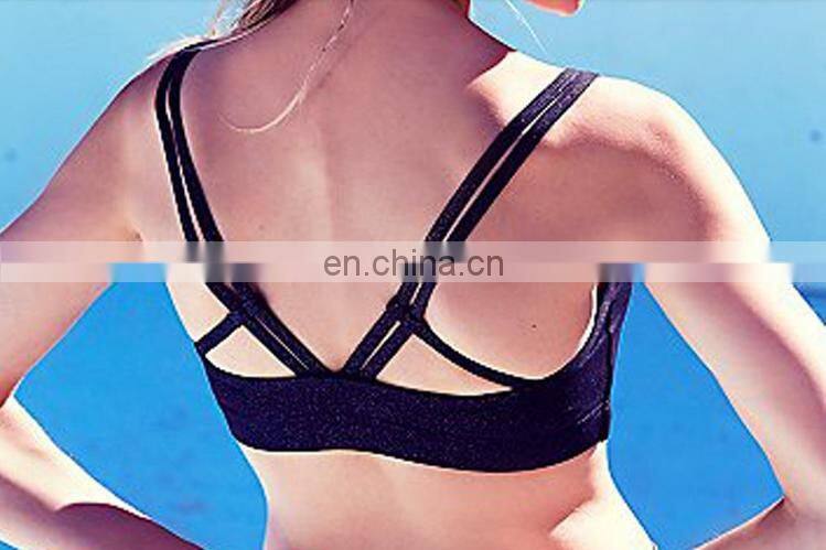 Nylon/Spandex Dry Fit Womens Gym Wear Sexy Durable Yoga Bra Wholesale Sports Bra