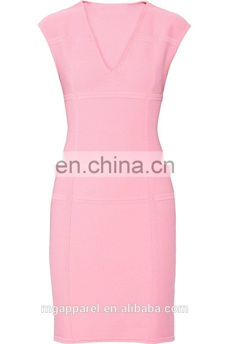 wholesale women fashion clothing textured cheap sexy pink bandage jersey mini dress