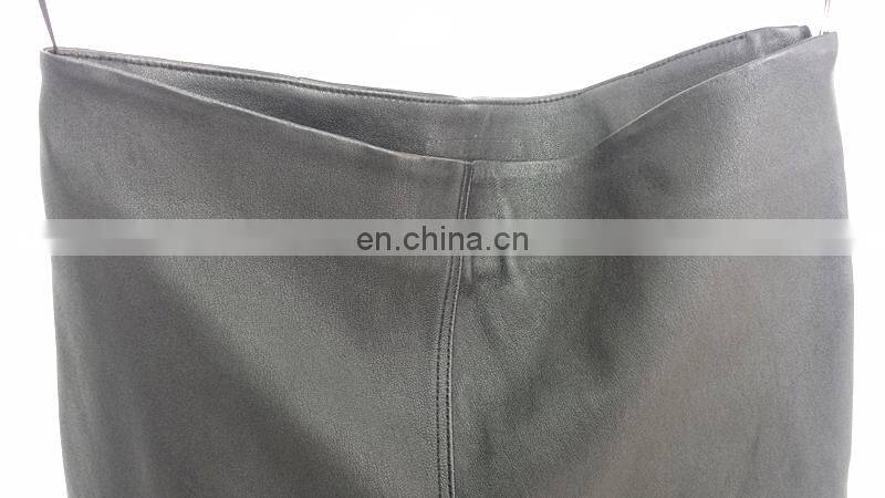 ladies fashion tight fitting stretch leaather pants
