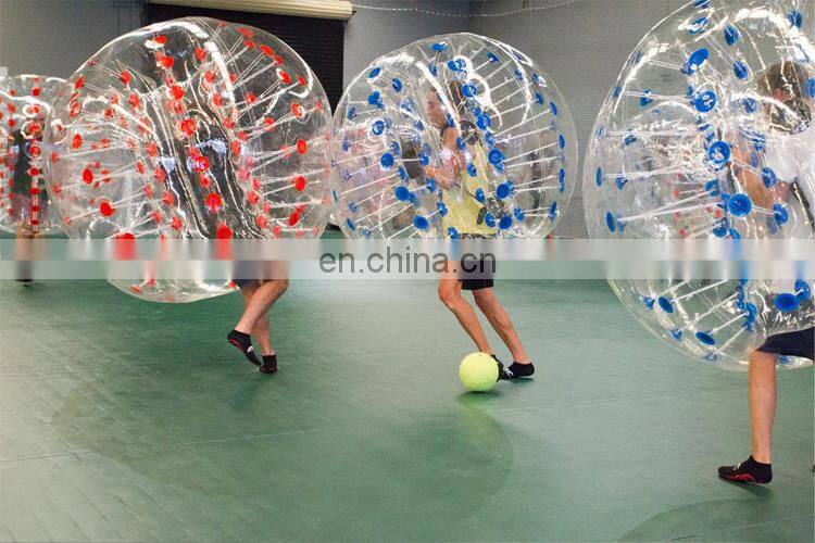 Fashionable adult football soccer toys inflatable soccer bubble ball man suits