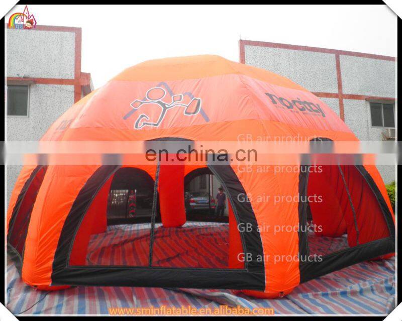 Giant inflatable tent, inflatable orange dome tent, inflatable igloo tent for sport event
