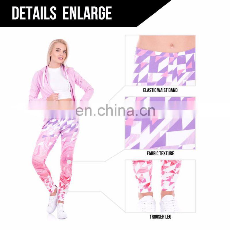 Triangles pink marble femme elastic jogging slim stretch cheap wholesale brand gym sexy sale print leggings for woman