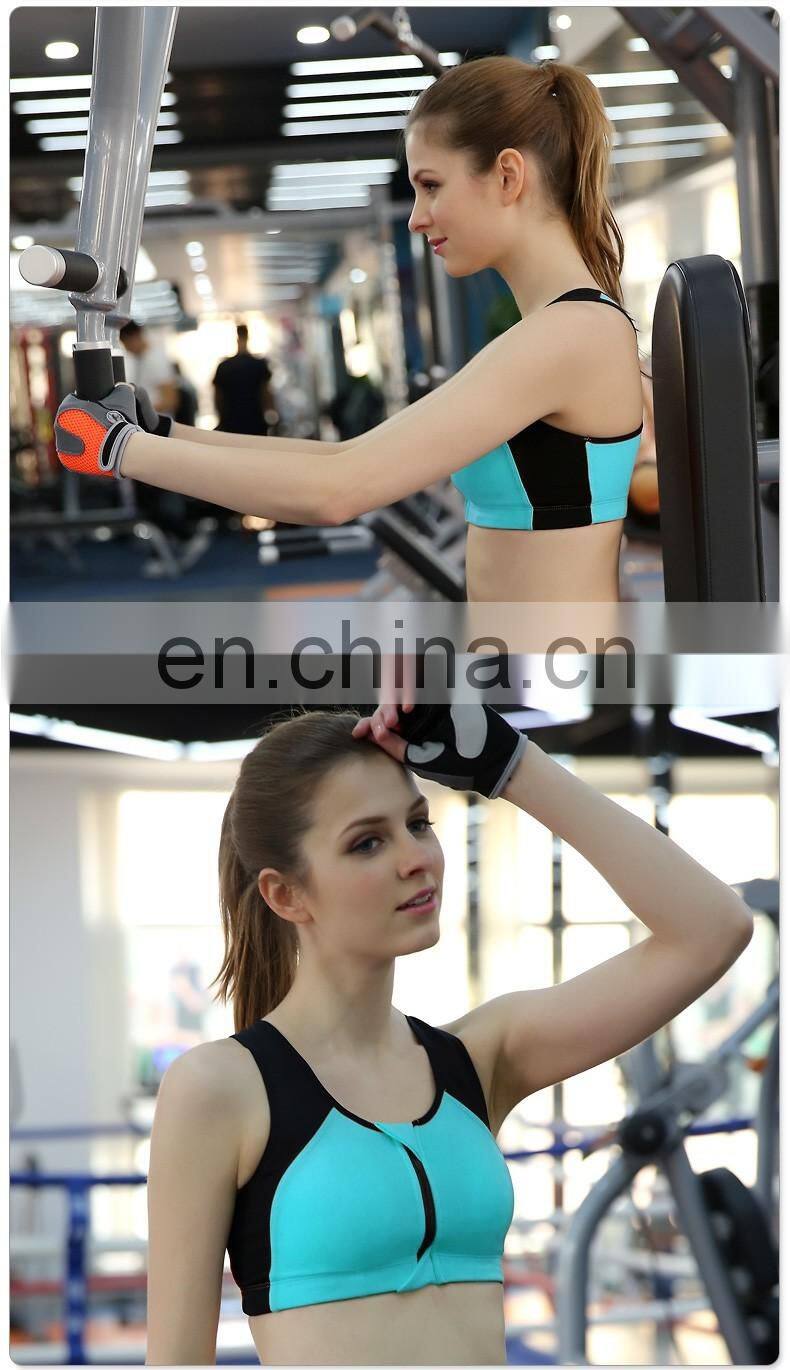 5 color zipper high quality custom sublimation professional sports bra#804