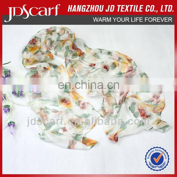silk chiffon scarf JDS-045# excellent scarves super thin 100% silk chiffon scarf