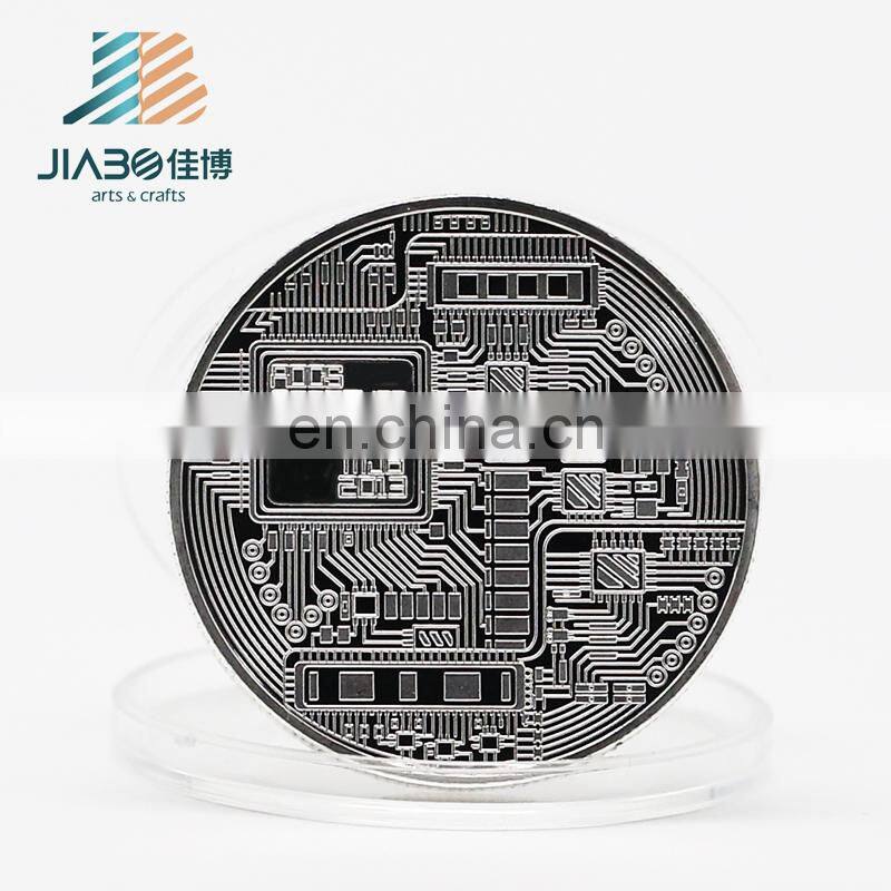 Custom design 3d logos have stock molds gold silver copper plating Bitcoin promotion coin