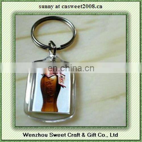 Custom Blank Plastic Key Tag which insert paper
