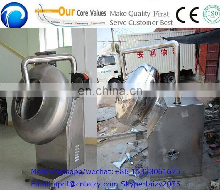 Stainless steel food automatic peanut chocolate nut candy tablet pill film sugar coating machine