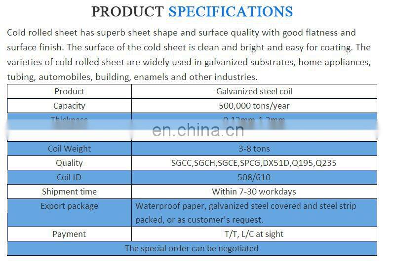 DX51d z100 hot dipped galvanized steel coil  for Roofing Sheet
