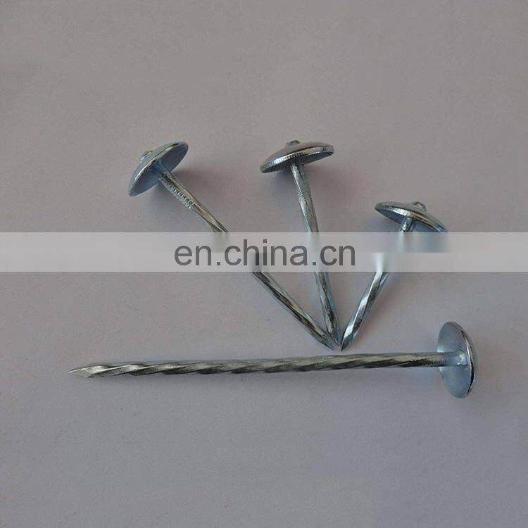 Galvanized Combination Roofing Nails Corrugated Ring Shank with Umbrella Head and Washer