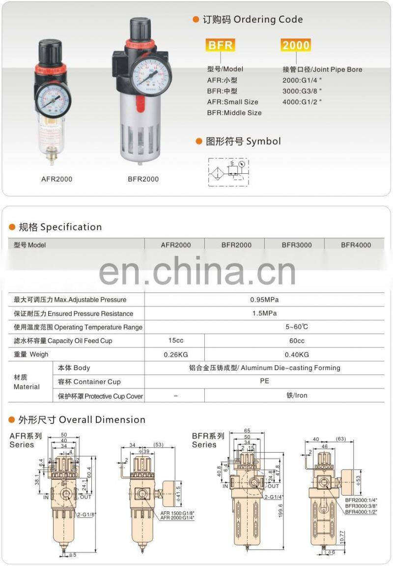 nice substituted for airtac bfr-4000 air filter regulator