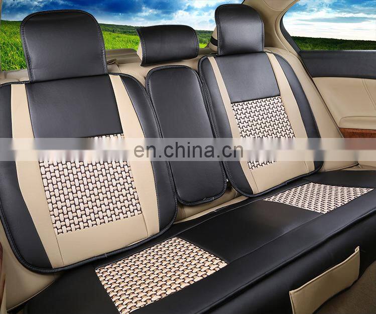 PU Leather Silk Orange Car Seat Cover for Seasons