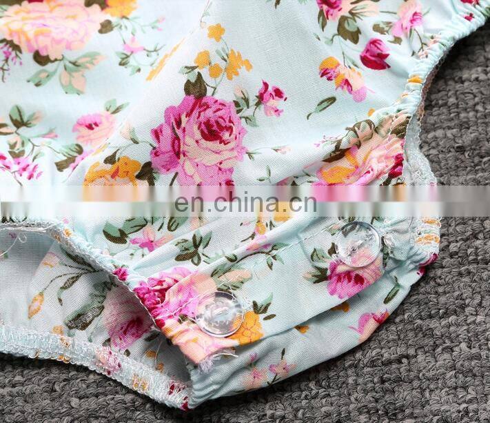 Multi color boutique wholesale infant floral romper