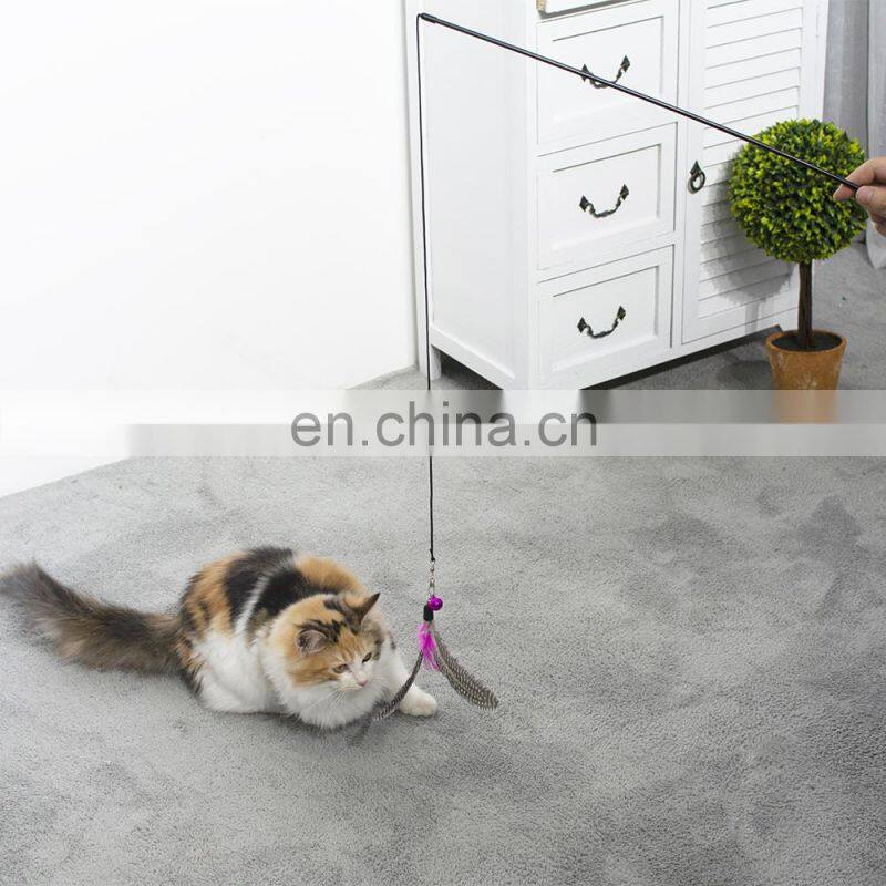 Promotional Teaser Funny New Design Bulk High Quality Best Manufacturers Wholesale Interactive Fish Pet Cat String Toy Wand
