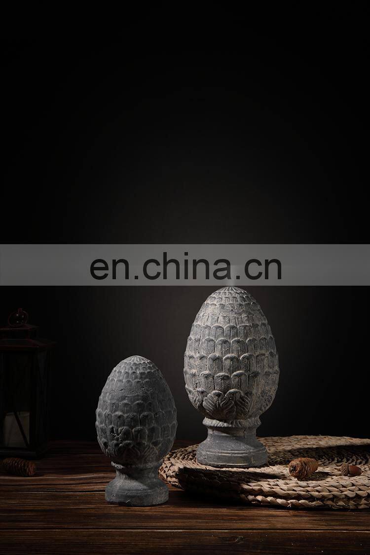 Good choose garden decorative finial crafts pine cone statue custom antique home decoration pieces
