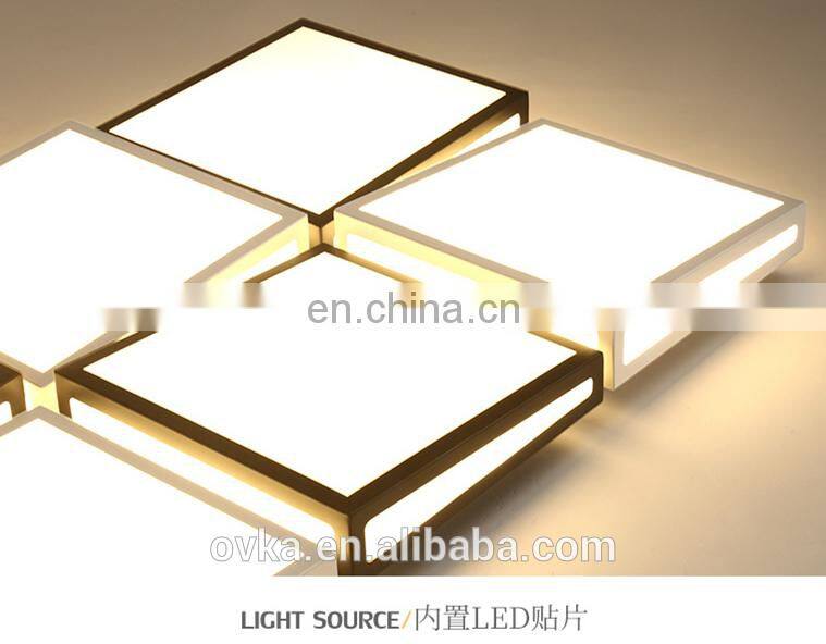 Creative LED ceiling lamp simple square living room lamp