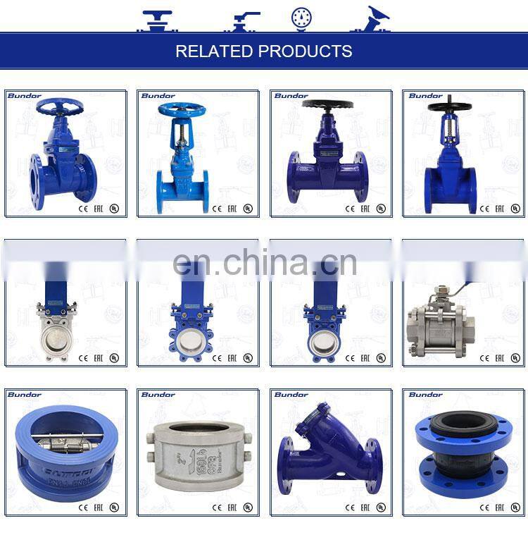 Bundor DN50-600 Flange Wedge Gate Valve PN16 Hand Wheel Rising Stem Extension Stem Gate Valve