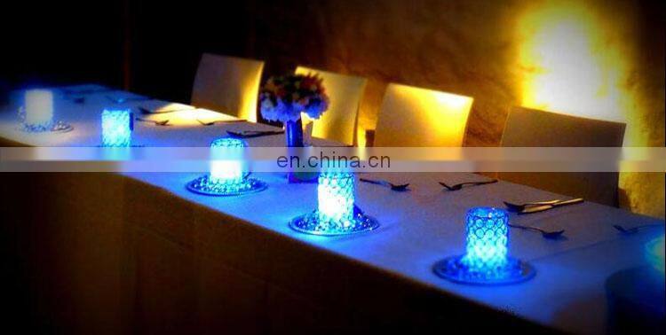 2021 remote control LED lighting base event party decorative multi color led light base flower pots crystal LED base light
