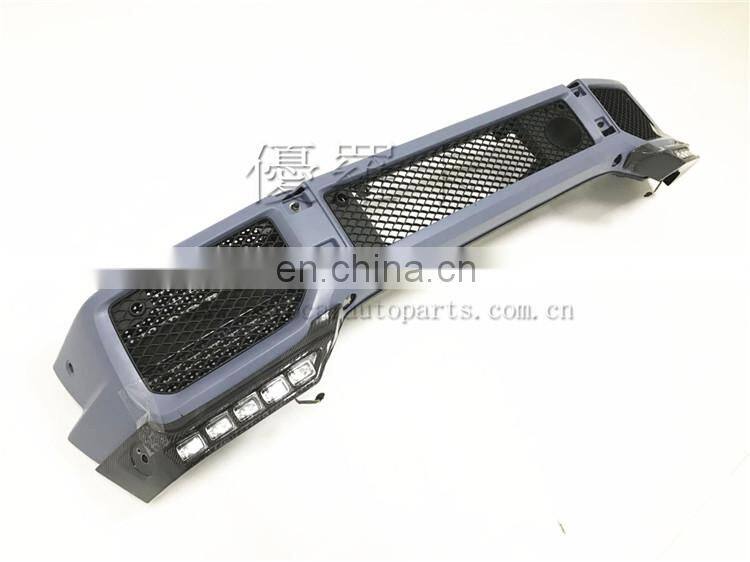 G63 carbon finber front lip fit for G class w463 G63 G65 G500 carbon front skirt with led and B logo