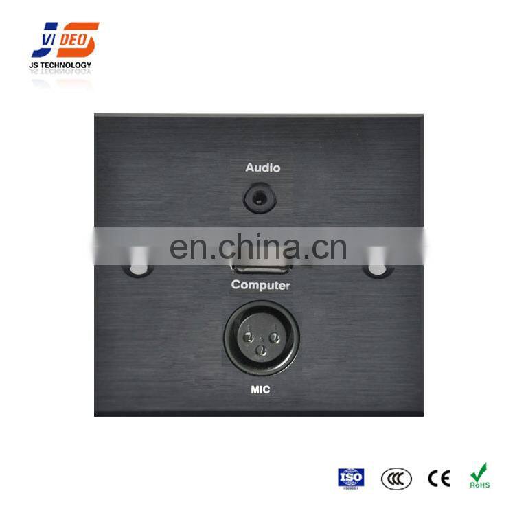 JS-WP105 universal power aluminium wall mounted panel outlet socket