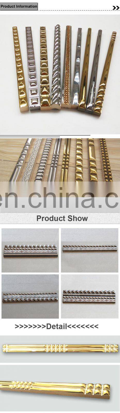 Border design decoration tile wall art gold border tile 20x600mm