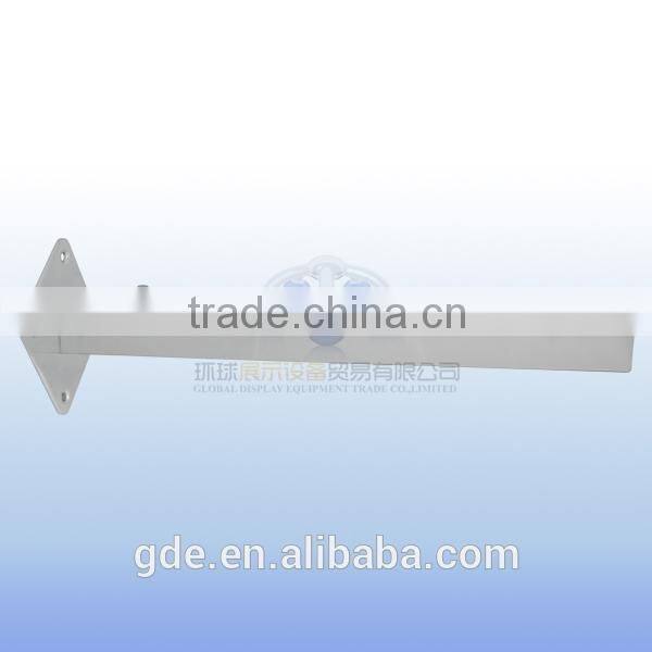 Metal chrome wall-mounted shelving display rack