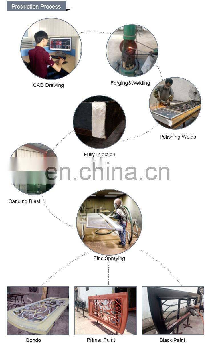 Various wrought iron main entrance double grills doors design