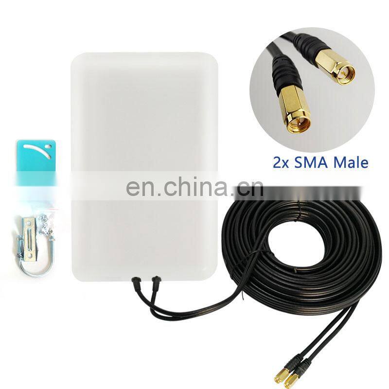 4G LTE Router Antenna High Gain Outdoor Directional Antenna With 15M Feeder Line S-MA Male Connector