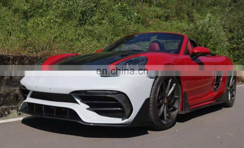 Runde Resin Or Carbon Fiber Material For Porsche Boxster 718 PD Style Body Kit Front Bumper Side Skirt Rear Lip Spoiler Fender