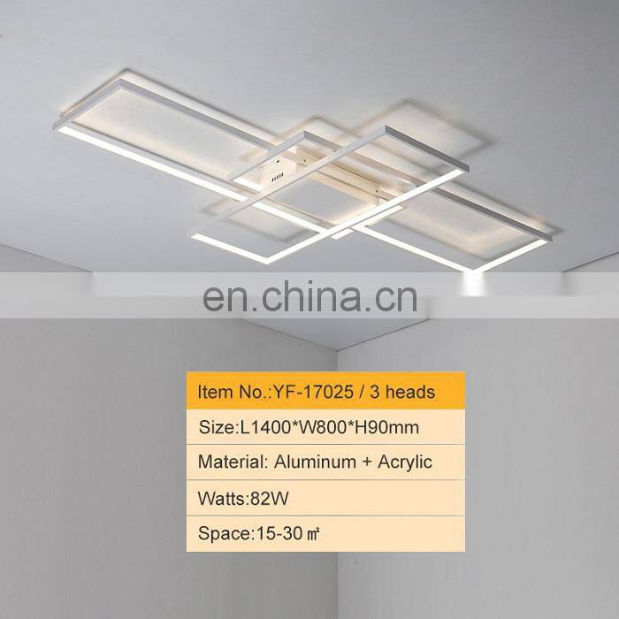 The latest design hot sale square ceiling lamp modern linear chandelier ceiling modern lamp