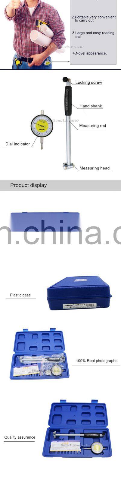 SHAHE 35-50mm 0.01mm Dial indicator Dial Bore Gauge Hole Diameter Dial indicator bore gauge