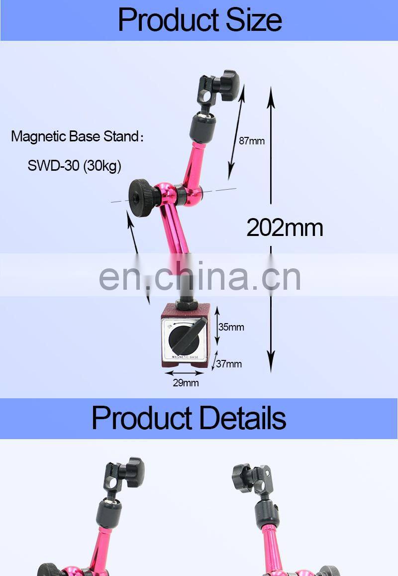 SHAHE SWD-30 Mini Universal Flexible Magnetic Base Holder for Digital dial indicator Magnetic Force 30KG Magnetic Base Stand