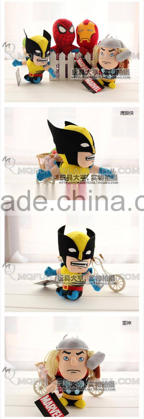 Mini Qute 18-20cm 5 style marvel avenger captain america Thor superman dolls plush toys NO.MQ 053