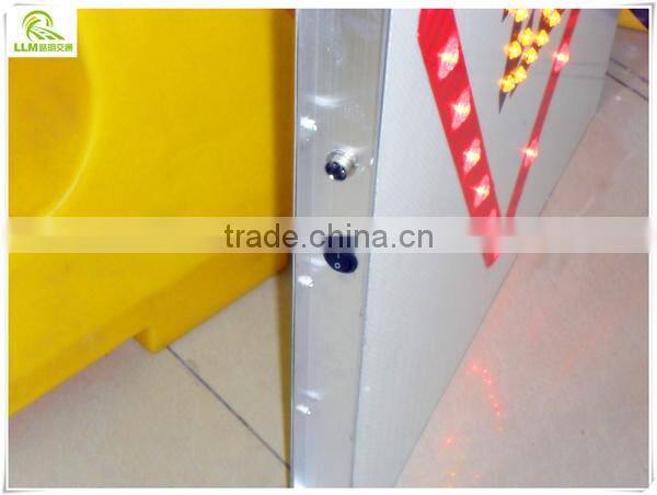 Customized aluminum LED solar traffic safety warning sign