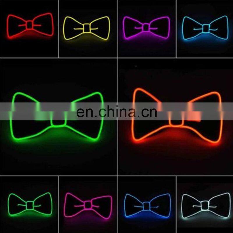 Led Light Up Bow Tie Neon Necktie Masquerade Party Luminous Bow Tie Glow In The Dark Birthday Wedding Cosplay Costume Supplies