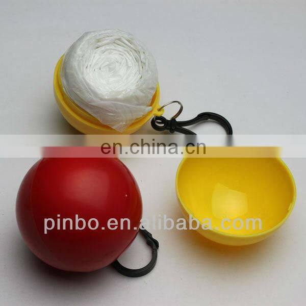 Keyring Rain Disposable Raincoat with Ball
